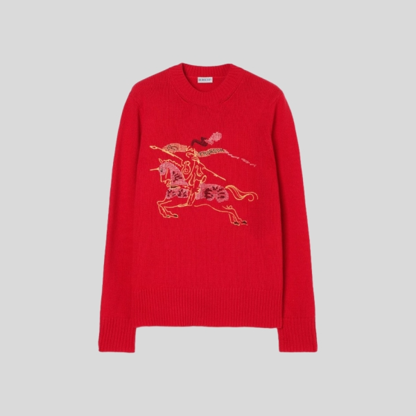 버버리 크로스 스티치 EKD 울 캐시미어 스웨터