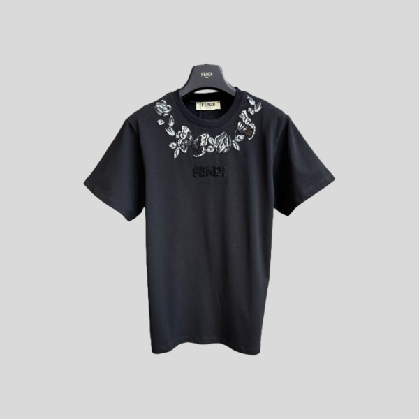 펜디 나비 자수 티셔츠