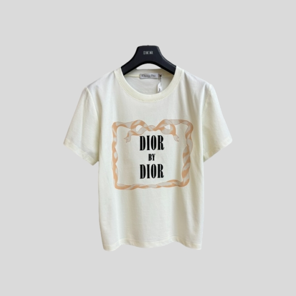 디올 레터 프린트 티셔츠