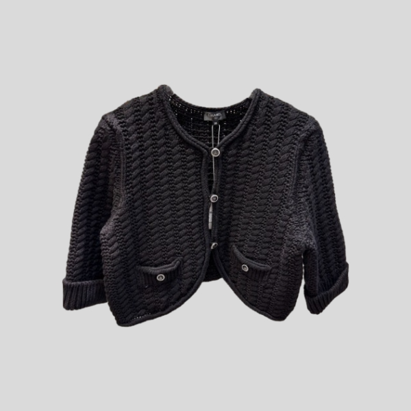 샤넬 블랙 반니트 가디건