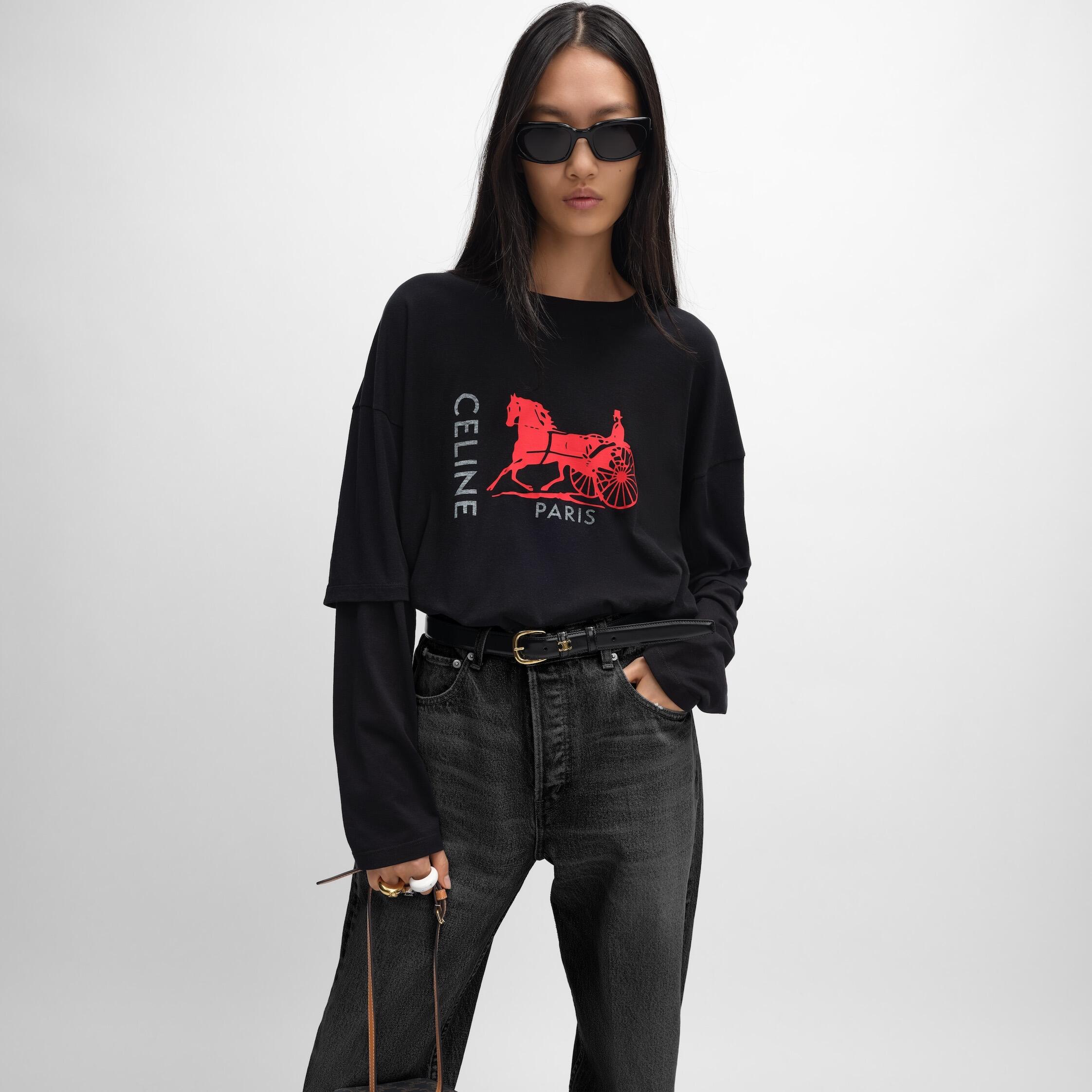 셀린느 프린트 레이어드 티셔츠