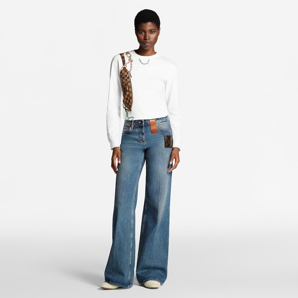 루이비통 킵잇 프린트 롱 슬리브드 티셔츠