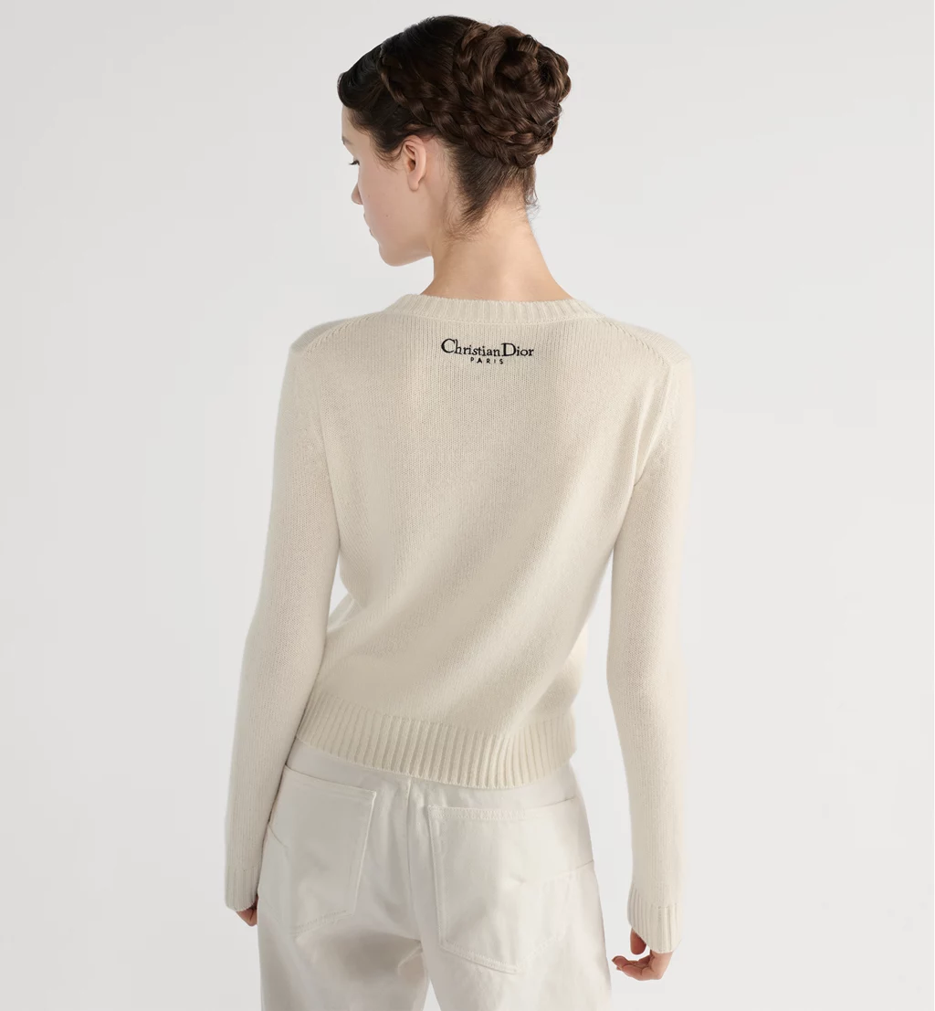 디올 화이트 니트 스웨터