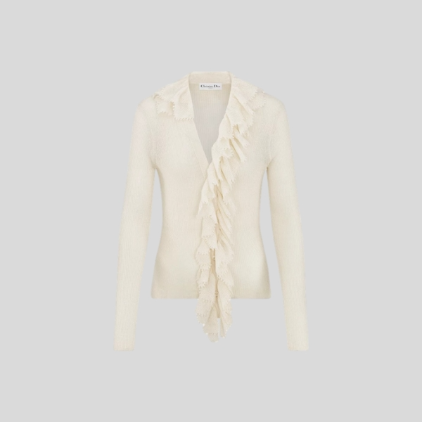디올 가디건 & 탈착식 루싱 칼라