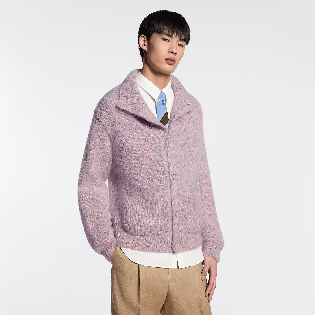 루이비통 트위드 모헤어 가디건