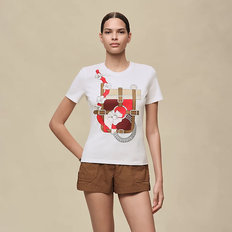 에르메스 프린트 마이크로 티셔츠