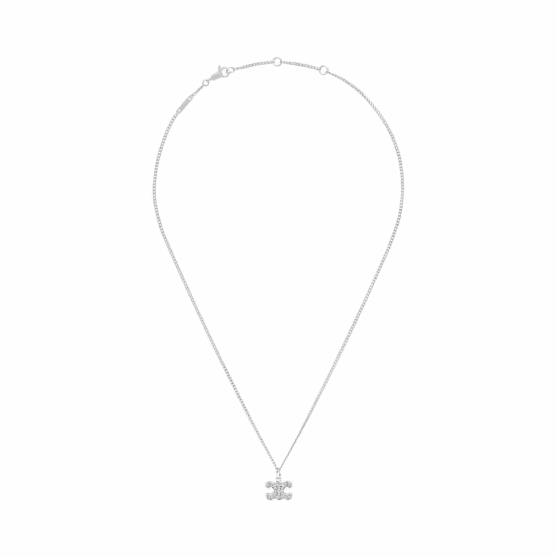 트리옹프 라인스톤 네크리스 실버